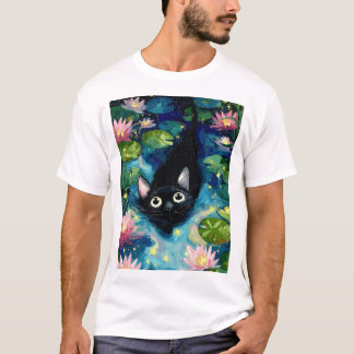 Sehr süße schwarze Katze T-Shirt
