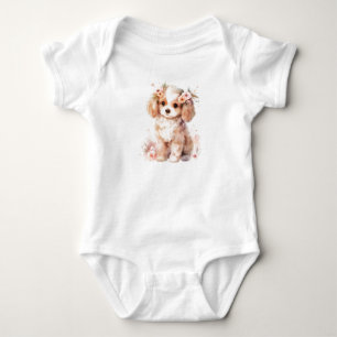 Sehr süßer Hund, Baby Duschgeschenk Strampler