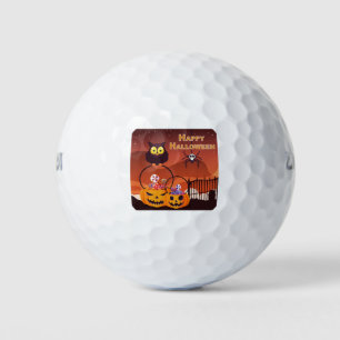 Sehr süßes glückliches Halloween-Design Golfball