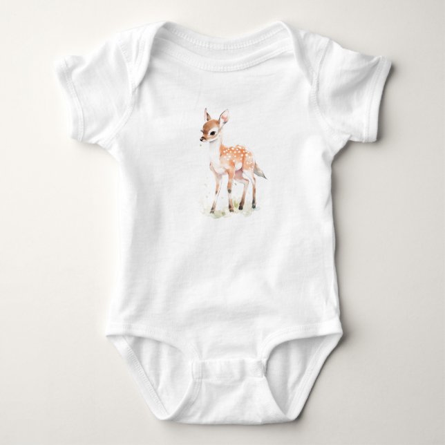 Sehr süßes und Niedliches Baby Deer, Baby Dusche G Strampler (Vorderseite)
