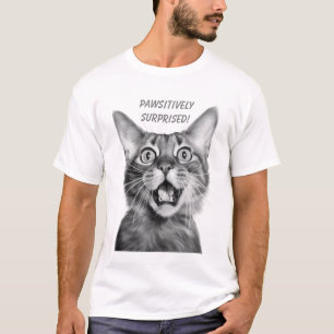 SEHR ÜBERRASCHT! Funny Crazy Cat T-Shirt