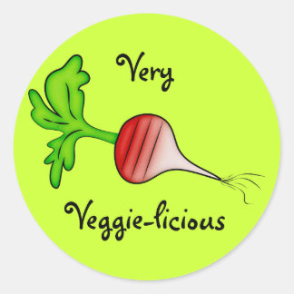 Sehr veggie pflanzliche Kunst Runder Aufkleber
