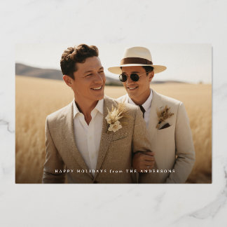 Sehr Verheiratet geklappte Urlaubskarte Folien Feiertagskarte