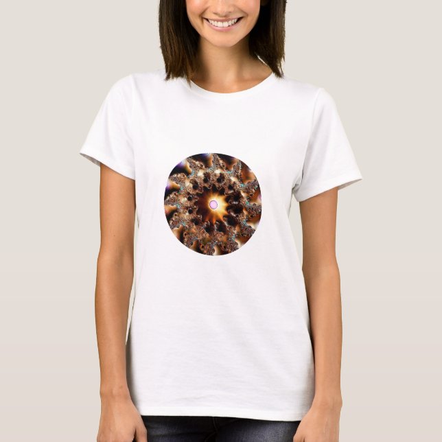 Sehr viel manipuliertes Mandelbrot-Fraktal T-Shirt (Vorderseite)