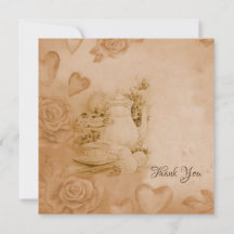 Sehr Vintag, alter Stil danke Karte