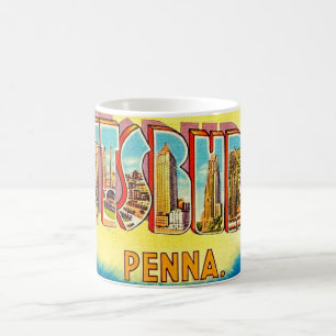 Sehr Vintage Pittsburgh-Gruß Kaffeetasse