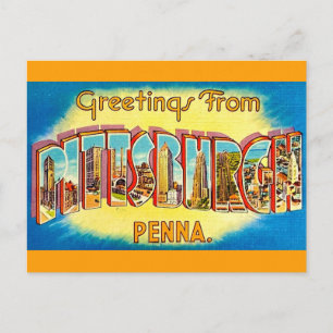 Sehr Vintage Pittsburgh Grußpostkarte Postkarte