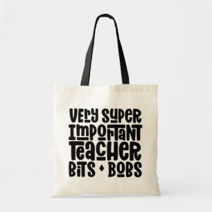 Sehr wichtig Lehrer Moderne Typografie Geschenk Tragetasche