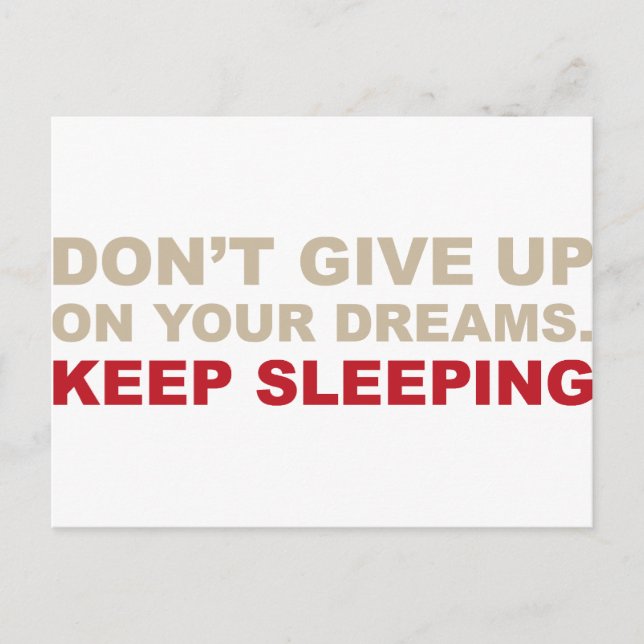 SEHR WICHTIGE TRÄUME POSTKARTE (Vorderseite)