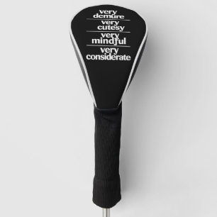 Sehr zurückhaltend, sehr süßlich, sehr rücksichtsv golf headcover
