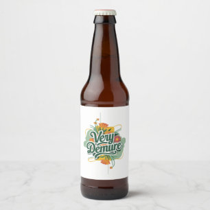 Sehr zurückhaltender, sehr achtsamer Trend Zurückh Bierflaschenetikett