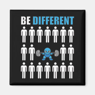 Sei anders - Kawaii Anime Bodybuilding Workout Magnet