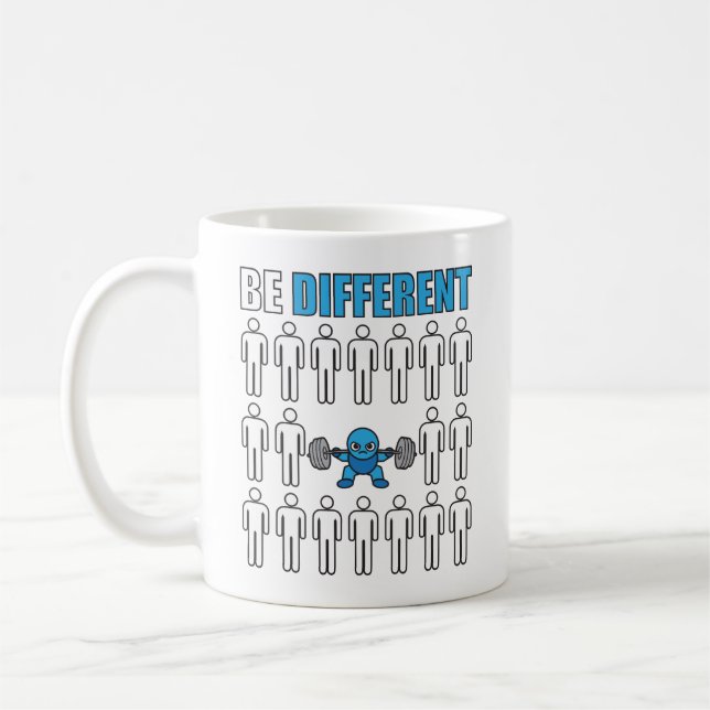 Sei anders - Kawaii Anime Bodybuilding Workout Tasse (Links)