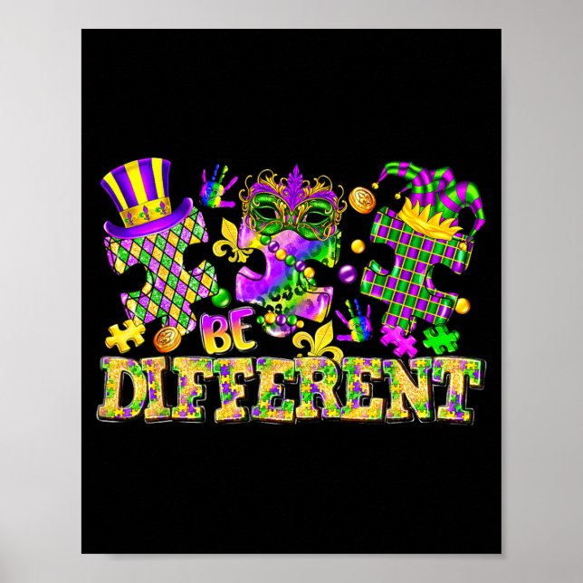 Sei anders Mardi Gras New Orleans Au Poster (Vorne)
