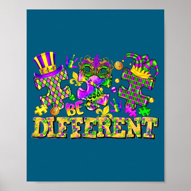Sei anders Puzzle Teil Mardi Gras New Orleans Poster (Vorne)