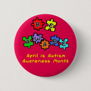 SEI AUFGEPASST - April ist Monat der Autismus-Bewu Button