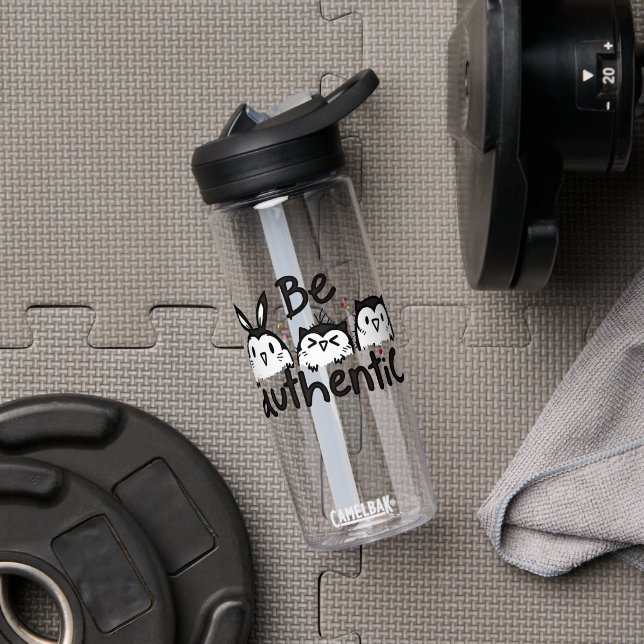 Sei authentisch trinkflasche (Fitnessstudio (gedreht))