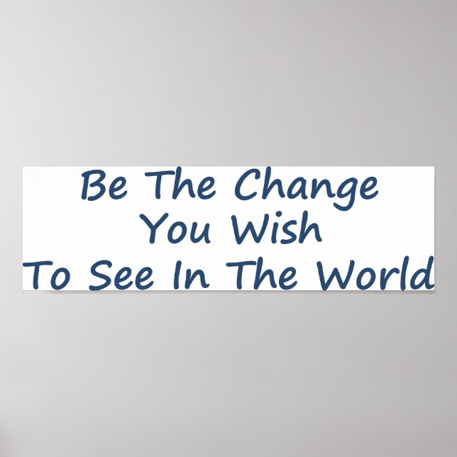 Sei blau poster (Vorne)