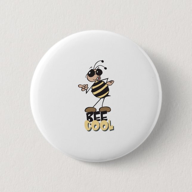 sei cool wie eine Biene Button (Vorderseite)