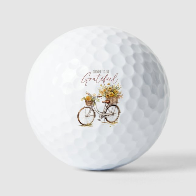 Sei dankbar - Fahrrad & Rustikale Stürze Golfball (Vorderseite)