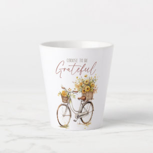 Sei dankbar - Fahrrad & Rustikale Stürze Milchtasse