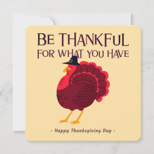 Sei dankbar – Frohe Thanksgiving-Grußkarte Feiertagskarte