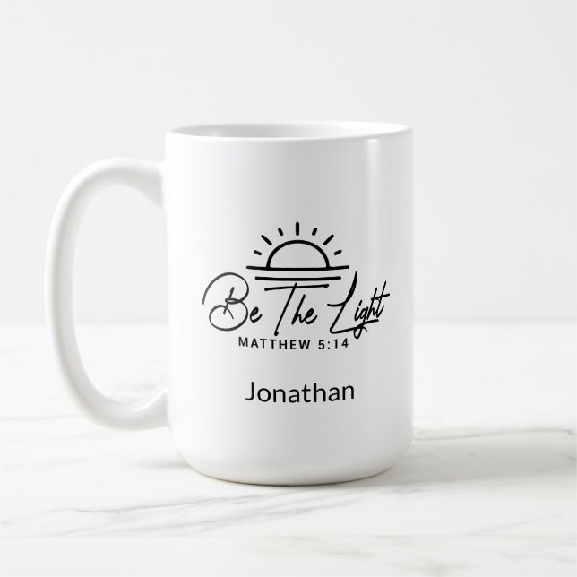 Sei das Christliche Mathew 5:14 Kaffeetasse (Links)