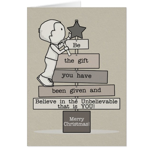 Sei das Geschenk-Weihnachtsbaum (Tan) (Vorne)