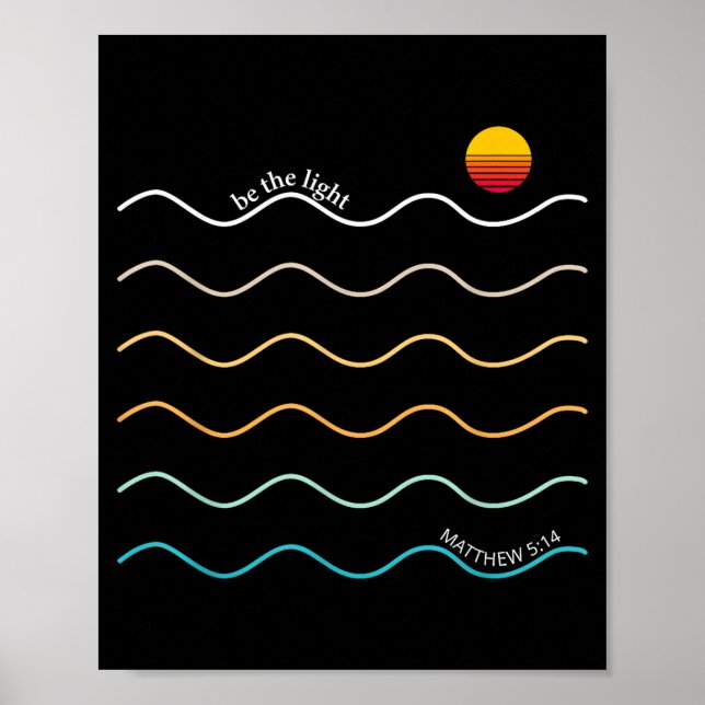 Sei das Licht Boho christlicher Bibelvers Gottesdi Poster (Vorne)