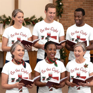 Sei das Licht Christliches Kreuz T-Shirt