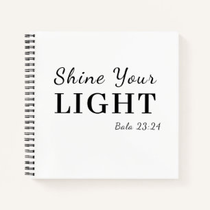 Sei das Licht Christliches Schrift Design Notizbuch