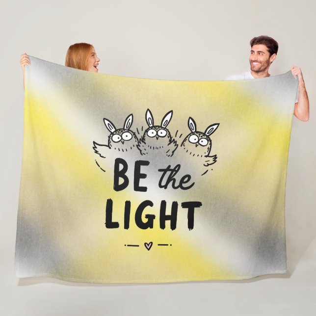 Sei das Licht Fleecedecke (Beispiel)