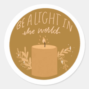 Sei das Licht in der Welt Classic Round Sticker