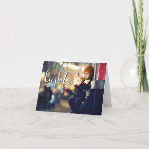 Sei das Licht, Junge mit Lattern Karte