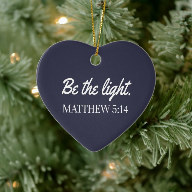 Sei das Licht Mathew 5:14 Bibel Verse Keramik Ornament (Baum)
