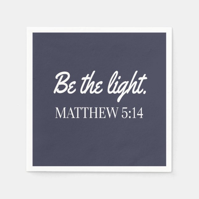 Sei das Licht Mathew 5:14 Bibel Verse Serviette (Vorderseite)