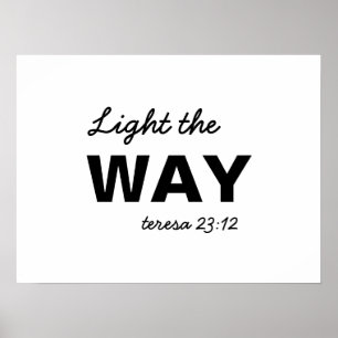 Sei das Licht Matthäus 5:14 Christlicher Glaubensv Poster