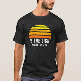 Sei das Licht Matthäus 5:14 Christliches Retro Vin T-Shirt