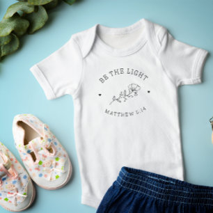Sei das Licht Matthew 5:14 Bibelverse Baby Strampler