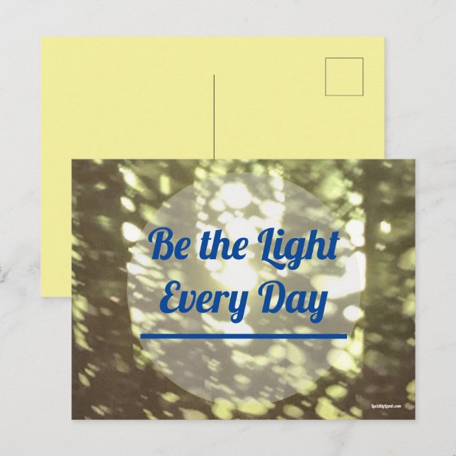 Sei das Licht Postkarte (Vorne/Hinten)