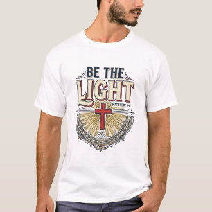 Sei das Licht Vintage Christliches T-Shirt Design_