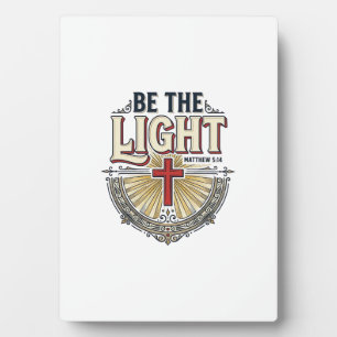 Sei das Licht Vintage Christliches T-Shirt Design_ Fotoplatte