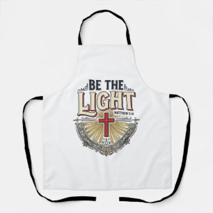 Sei das Licht Vintage Christliches T-Shirt Design_ Schürze