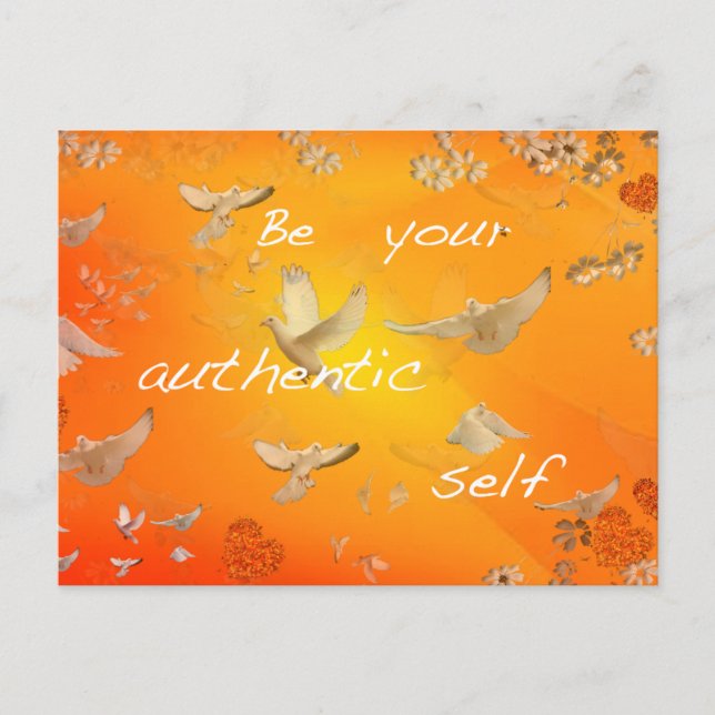 Sei dein authentisches Selbst Postkarte (Vorderseite)