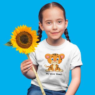 "Sei dein Bestes!" Tiger Cartoon Personalisierter  T-Shirt