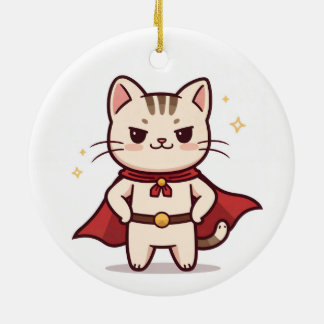 Sei Dein Eigener Held Süße Katze Held Keramik Ornament