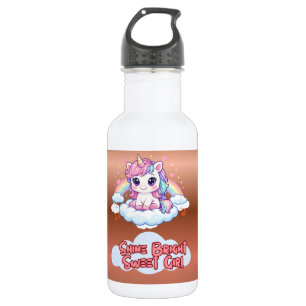 Sei Dein Eigenes Regenbogen Süße Einhorn Mädchen Edelstahlflasche