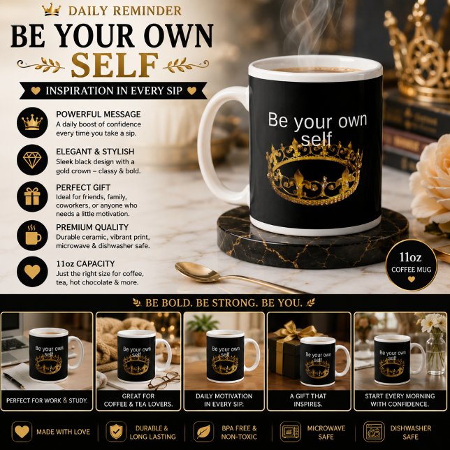 Sei dein eigenes Selbst Jumbo-Tasse (Von Creator hochgeladen)
