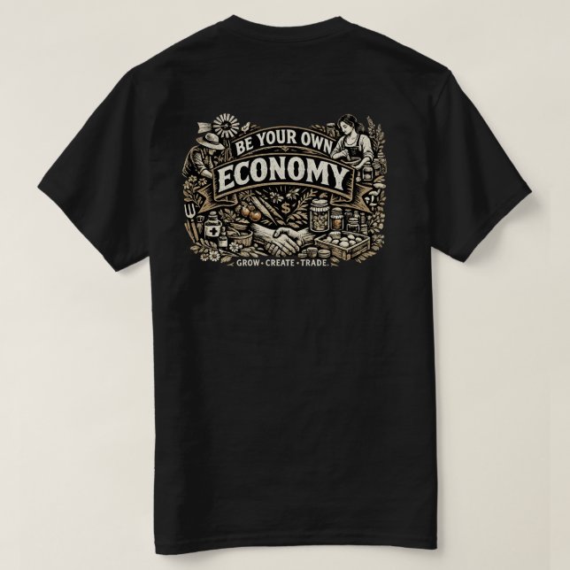 Sei Dein Eigenes Wirtschaft T-Shirt (Design Rückseite)