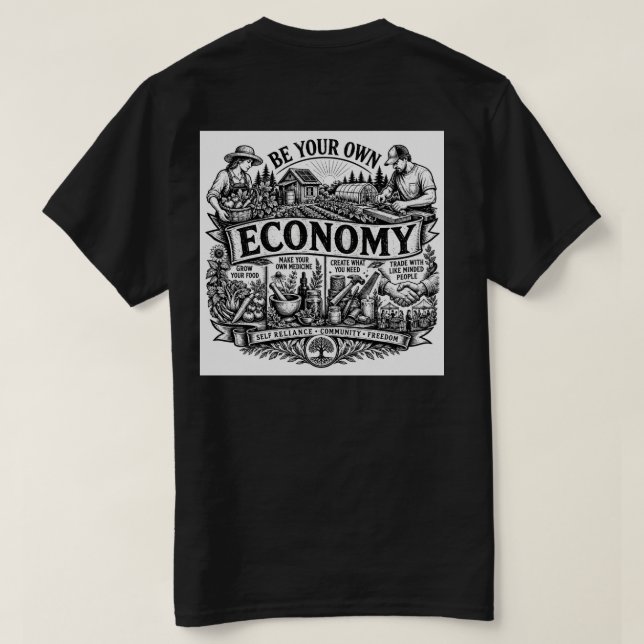 Sei Dein Eigenes Wirtschaft T-Shirt V2 (Design Rückseite)
